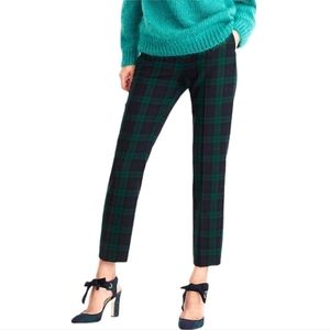 J. Crew Martie Crop Pant Stretch Wool Blackwatch
